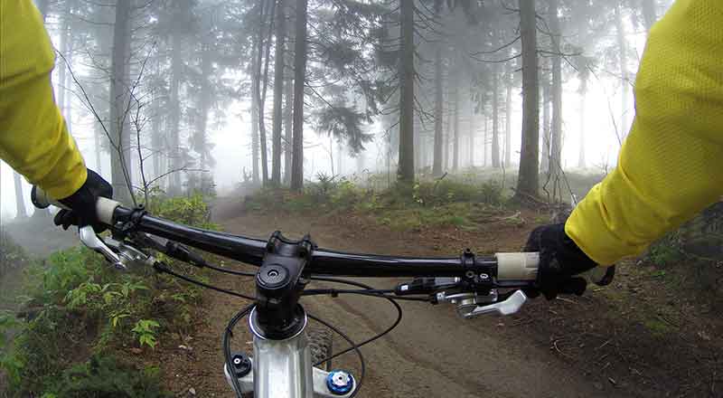 photo of a mountain biker