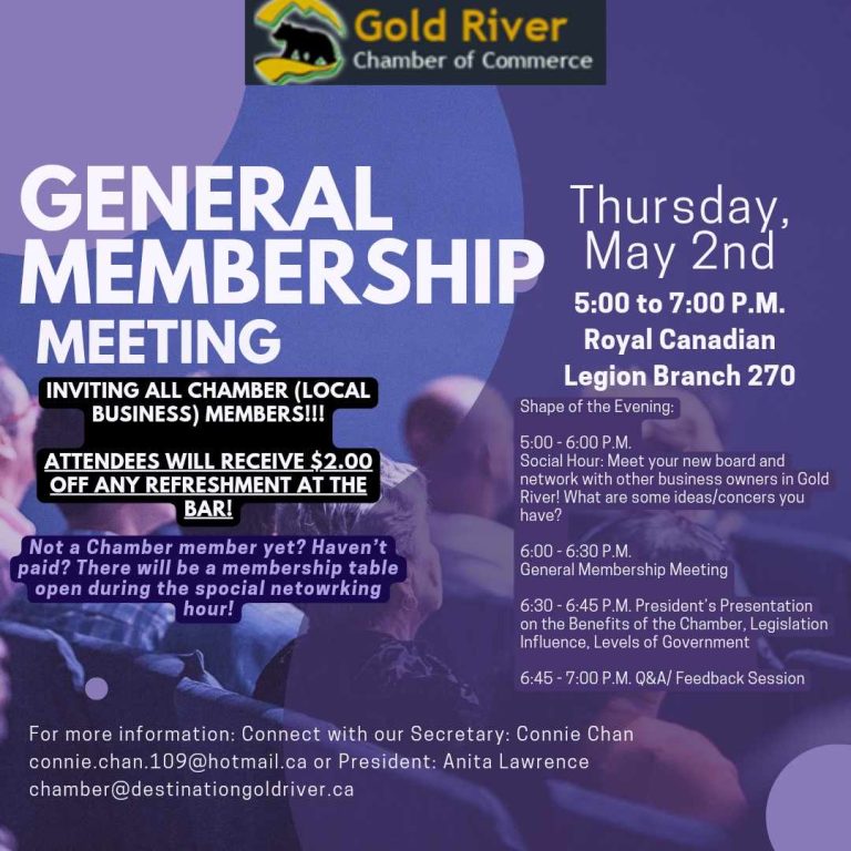 photo of general membership meeting promo poster