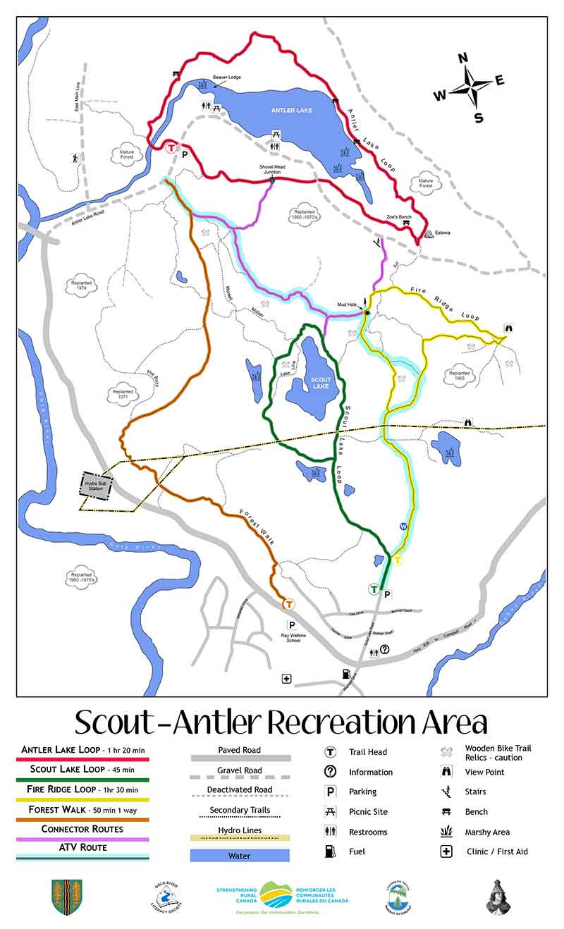 photo of the scout lake trails map