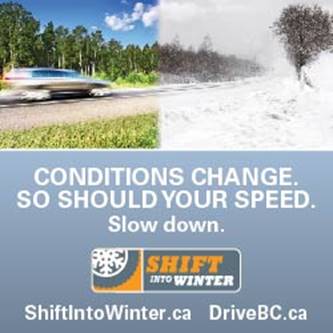 Photo of winter driving promotion by Mainroad Contracting