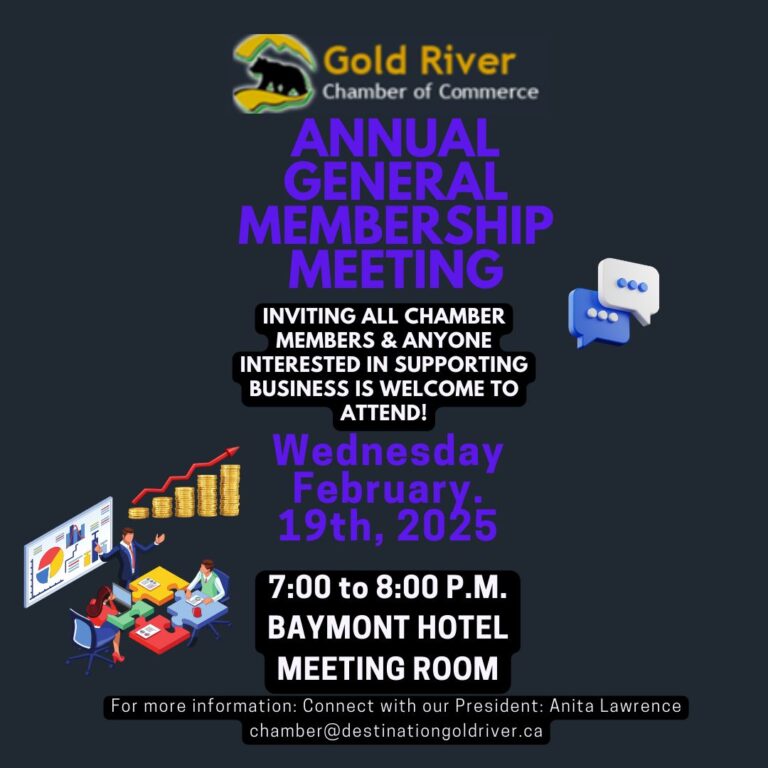 Gold River Chamber of Commerce AGM for 2025 promotion flyer